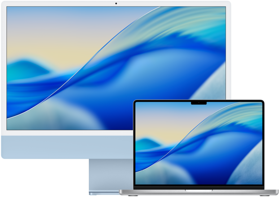 Egy iMac és egy MacBook Pro képe