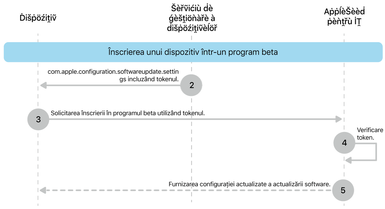 Procesul de înscriere beta pentru testarea actualizărilor software.
