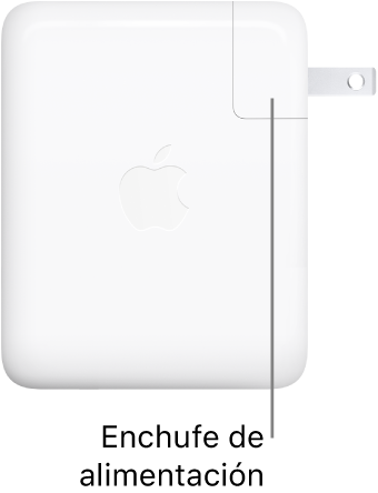 El adaptador de corriente USB-C de 140 W.