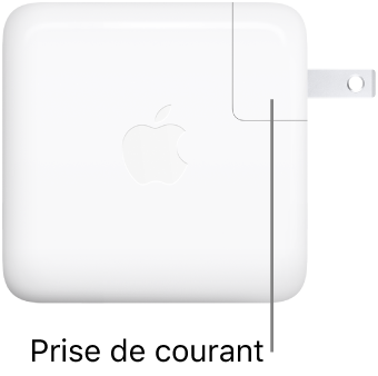 L’adaptateur secteur USB-C 70 W.