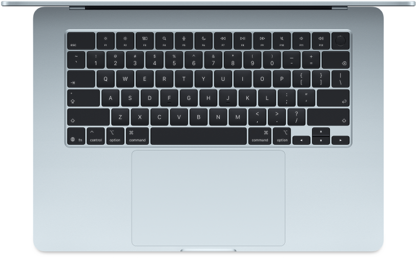 Prikaz računala MacBook&nbsp;Air odozgo.