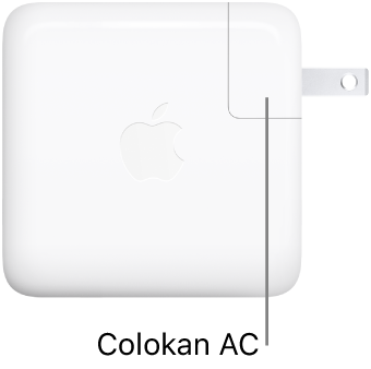 Adaptor daya USB-C 70W.