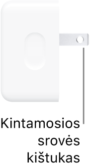 35 W dvigubo USB-C prievado kompaktiškas maitinimo adapteris.