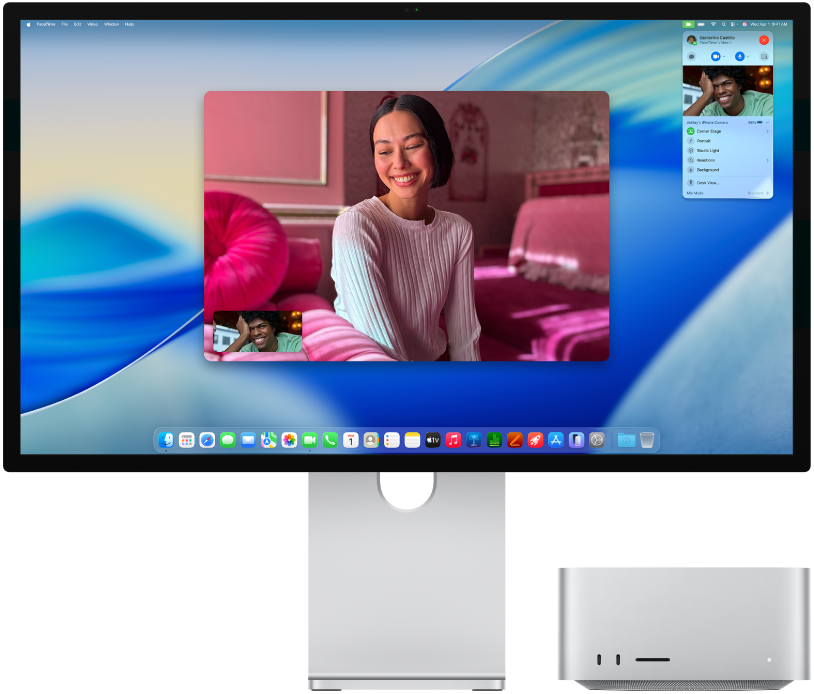 Display XXX ja Mac Pro, jossa on Valokeila.