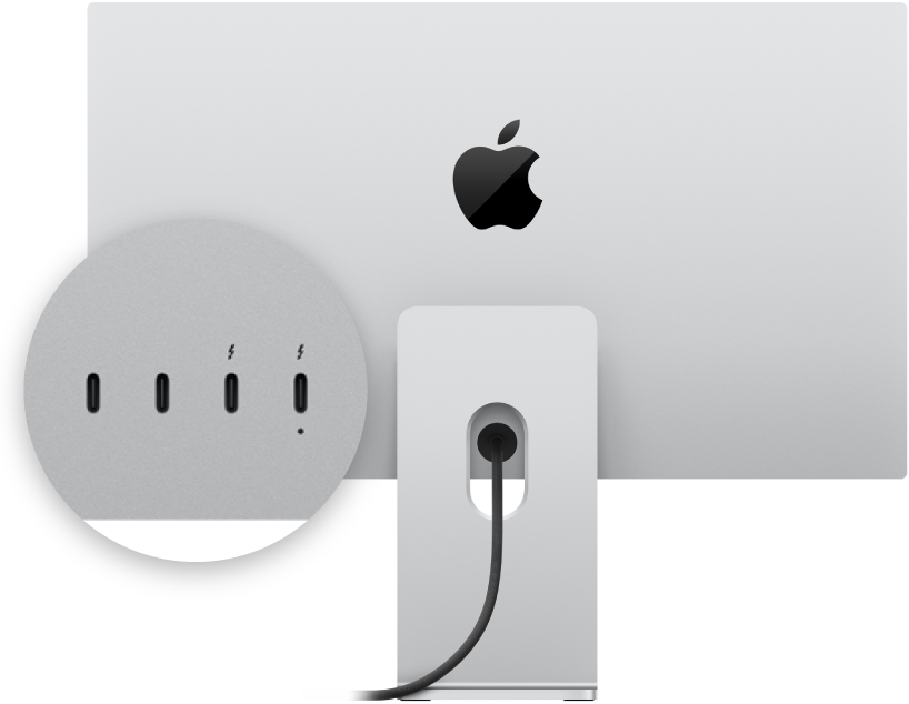 Tampilan belakang Display XXX dengan gambar detail port.