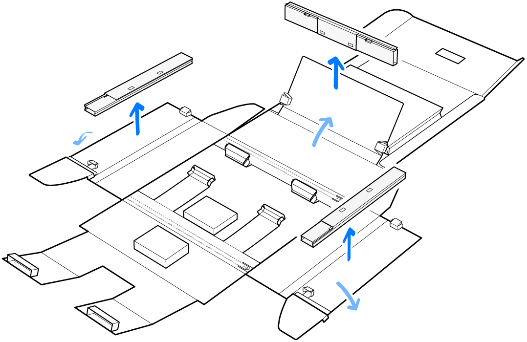Verwijdering van kleine constructie-elementen.