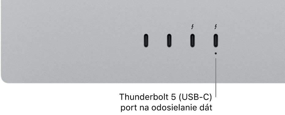 Upstream Thunderbolt port na vašom displeji Studio Display.