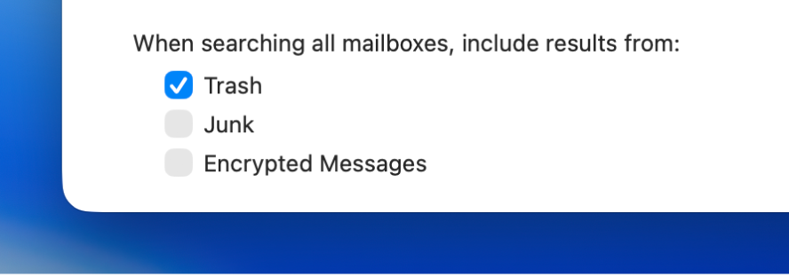 Example of three checkboxes.