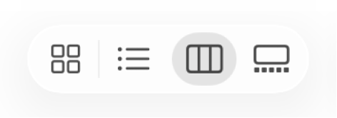 Column View button in Finder window