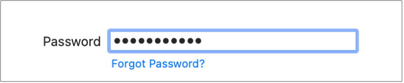 Dot characters that appear when a user types a password.