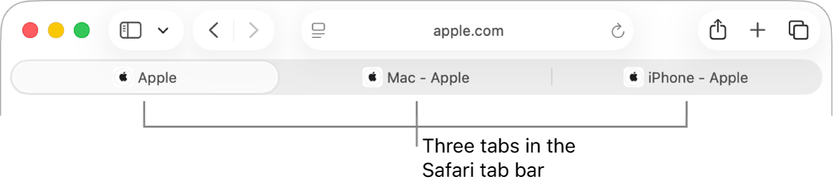 Top of Safari window showing three tabs.