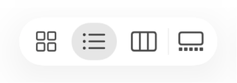 The List View button in a Finder window.