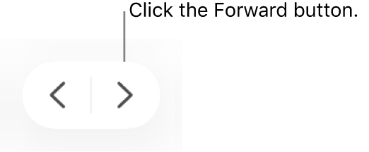 The Forward button in the Safari window.