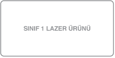 Sınıf 1 Lazer Ürünü etiketi.