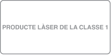 símbol de producte làser de classe 1