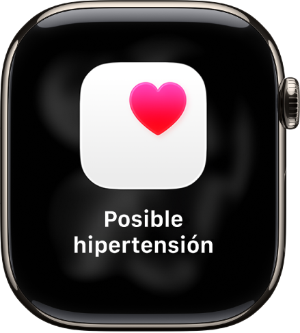 Una notificación de Frecuencia Cardiaca indicando una posible hipertensión.