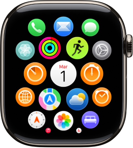 La vista griglia della schermata Home, con le app raggruppate.