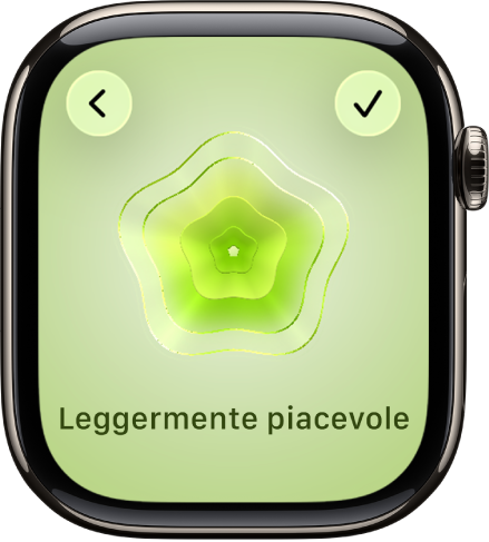 L’app Mindfulness con la schermata “Stato d’animo” e una grafica al centro. Sotto è presente uno stato d’animo.
