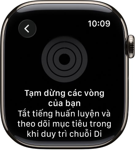 Màn hình Tạm dừng các vòng của bạn.
