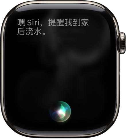 Siri 屏幕显示设定提醒事项的请求。