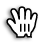 開いた手のカーソル