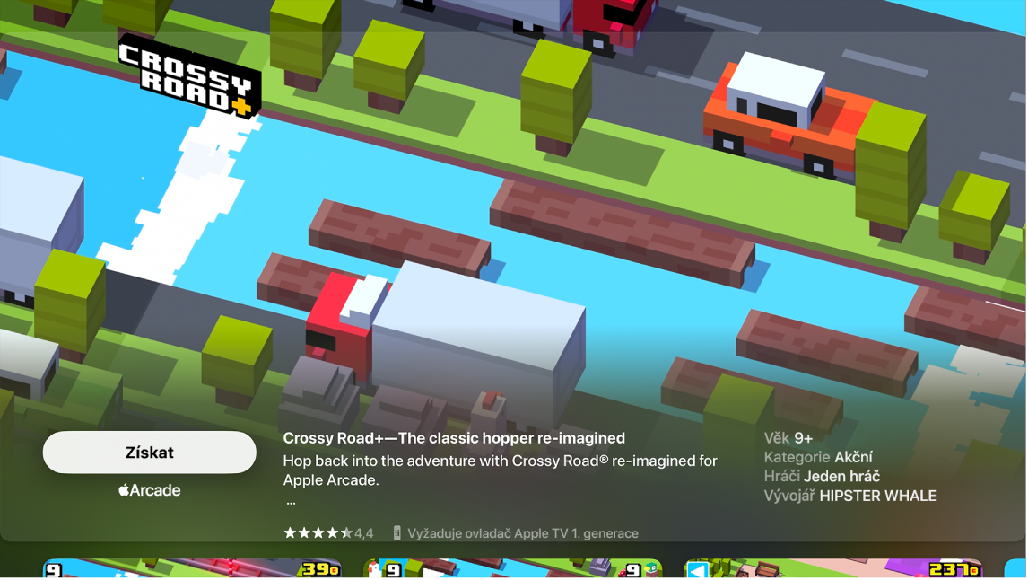 App Store zobrazující stránku s podrobnostmi o aplikaci