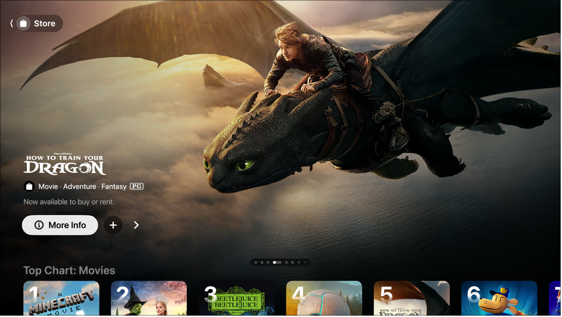 Screen showing the Apple TV Store