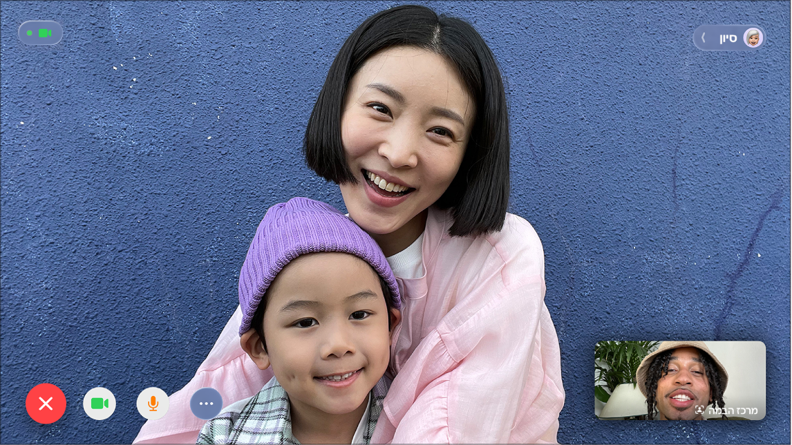 היישום FaceTime על מסך Apple TV