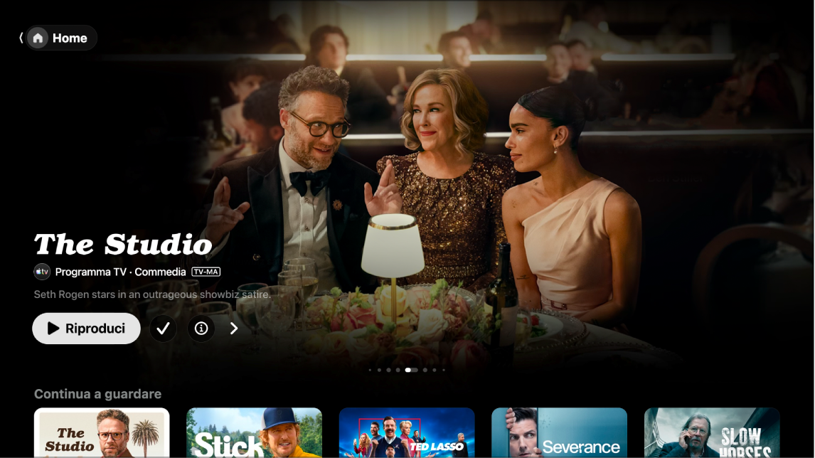 Viene mostrata la schermata Home.