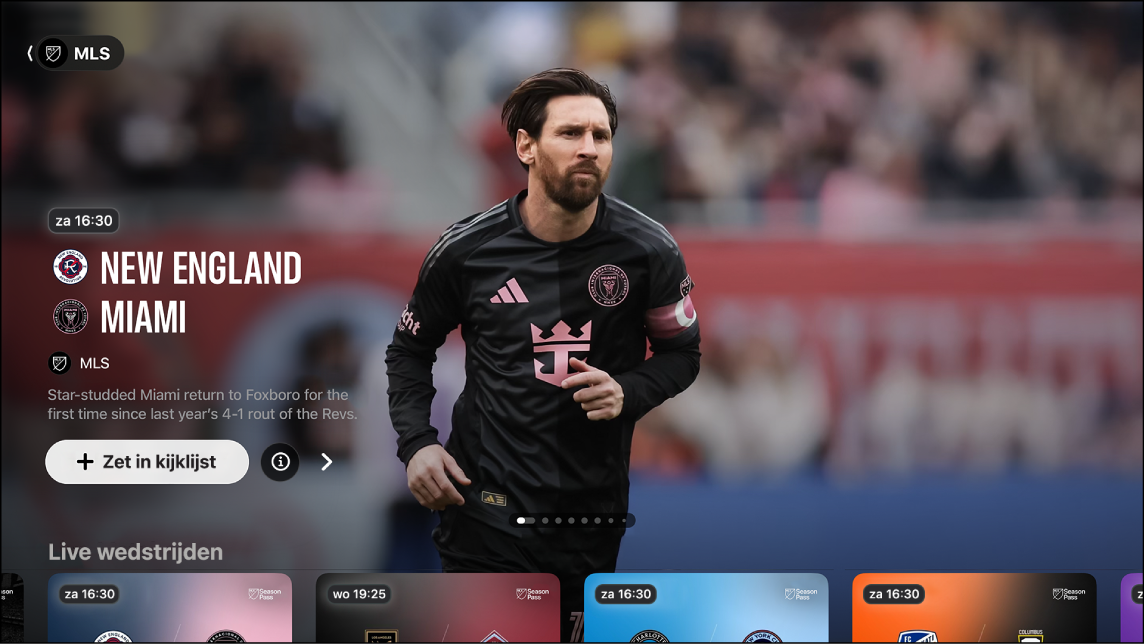 Scherm met MLS Season Pass