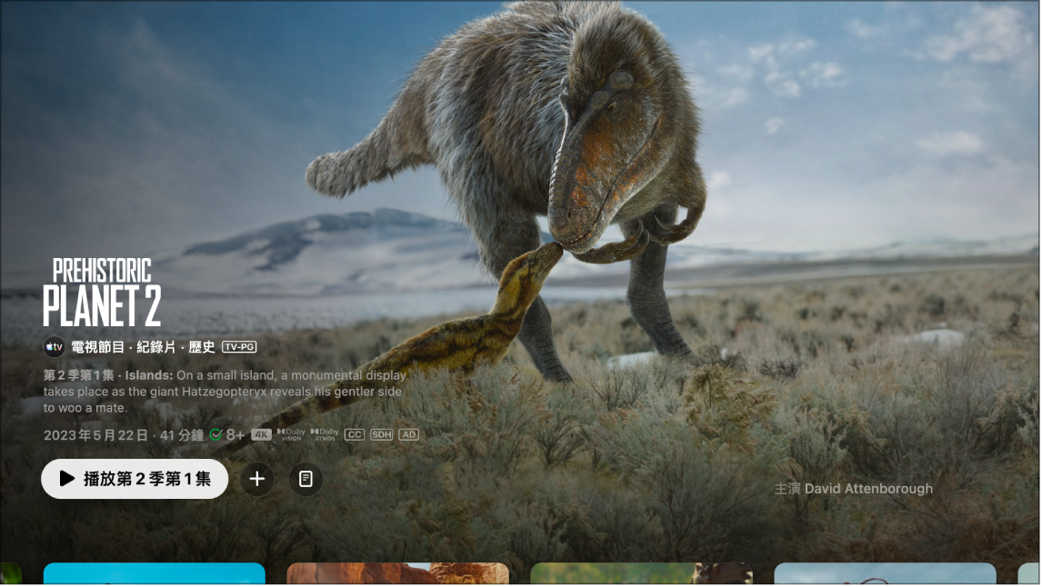 電視節目資訊畫面