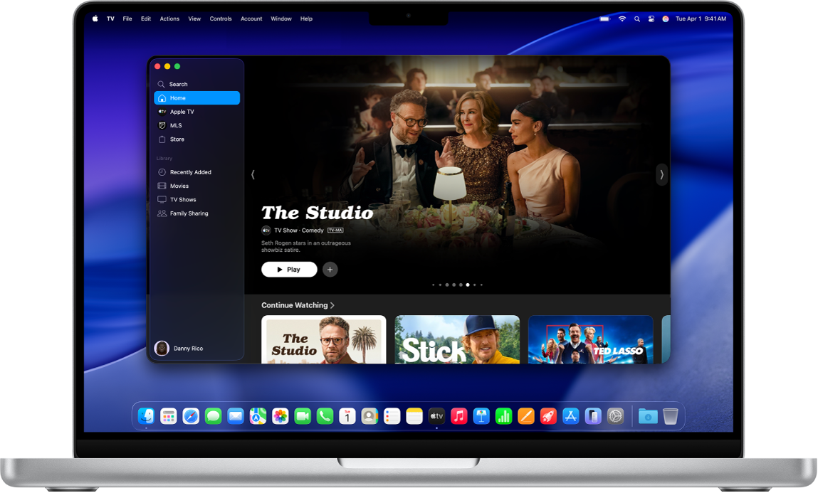 Mac showing Apple TV app