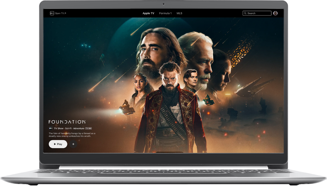 Apple TV website in a browser