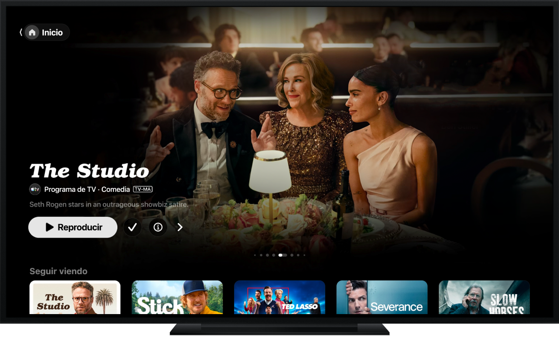 App Apple TV en una TV