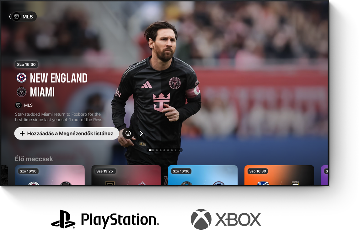 Az Apple TV app egy televízión