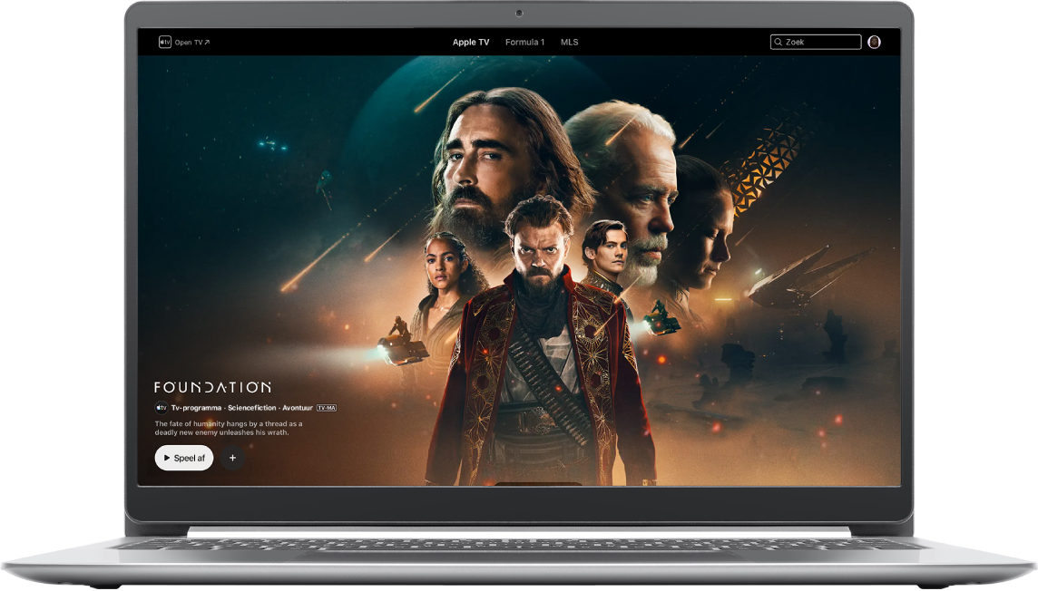 Apple TV-website in een browser