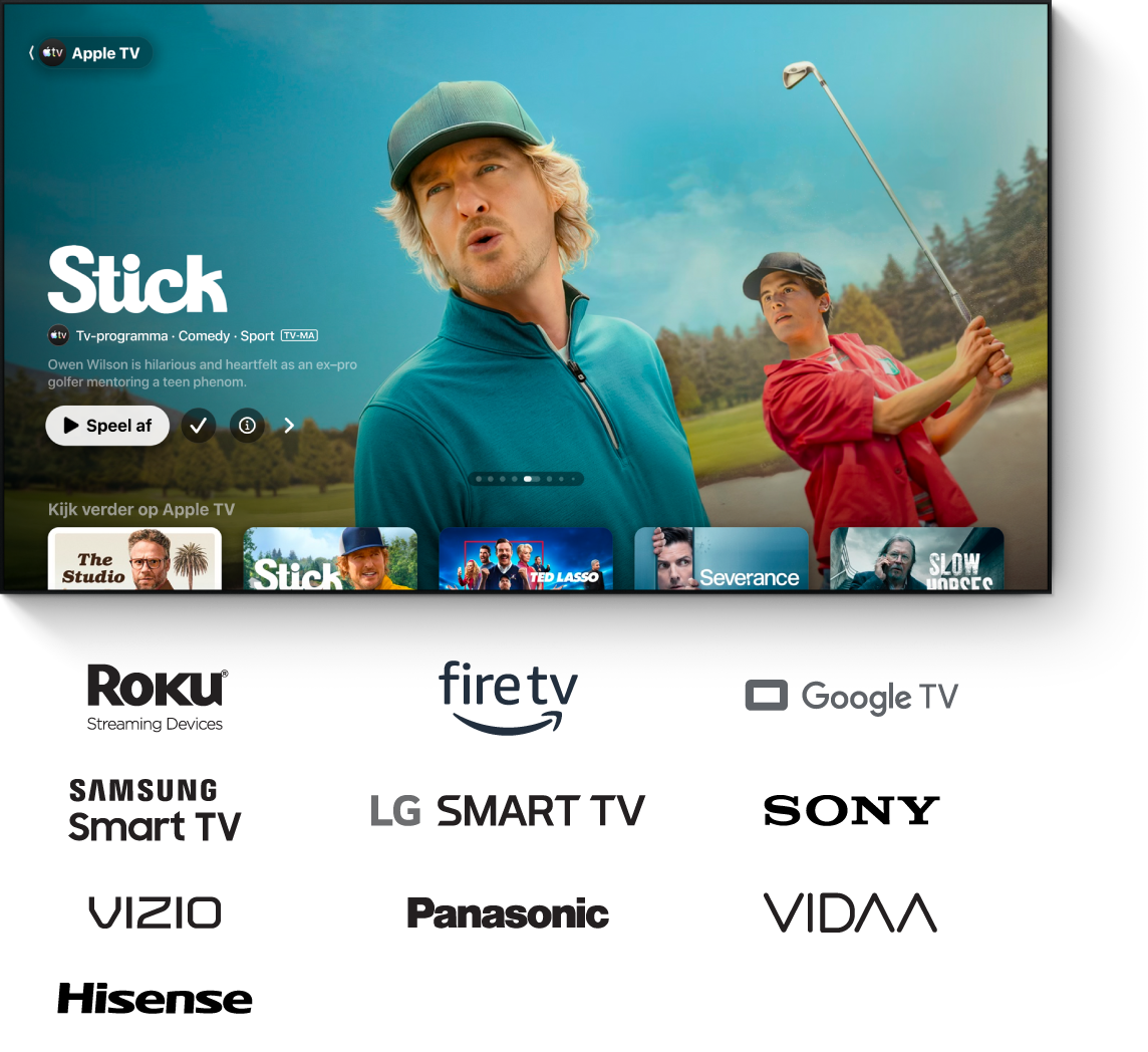 De Apple TV-app op een tv