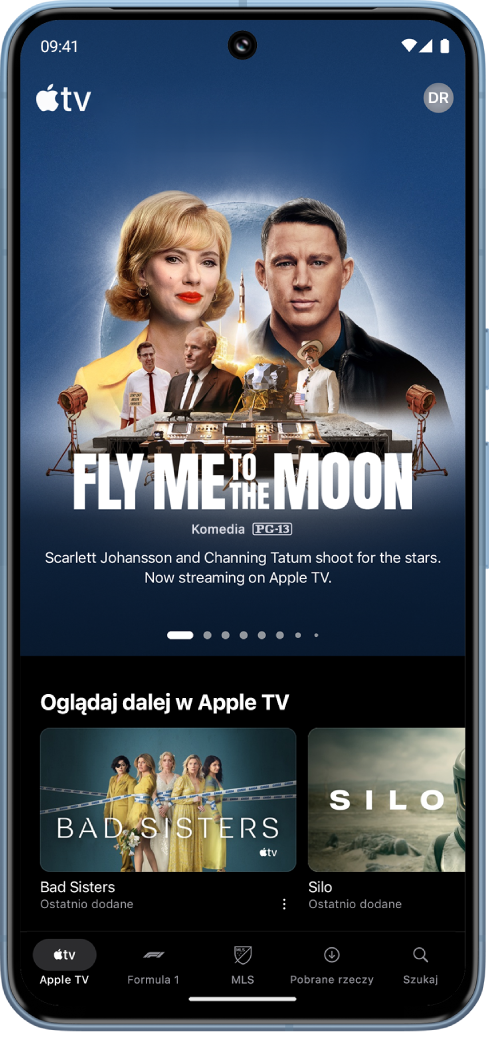 Urządzenie Android z aplikacją Apple TV