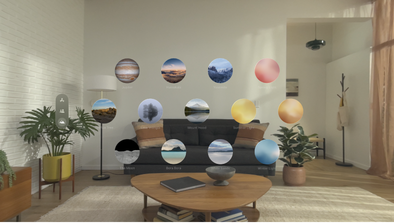 Environments View, showing a list of Environments to choose from.