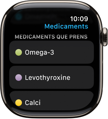 L’app Medicaments mostra una llista de tots els medicaments.