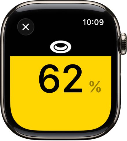 Control d’un accessori d’il·luminació amb la brillantor al 62 %.