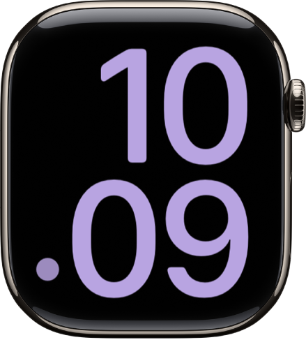 Urskiven XL viser klokkeslættet i digitalt format.