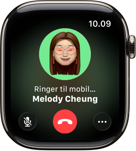 Appen Telefon, der viser indstillinger til opkald. Knappen Svar på iPhone er øverst, og der er et foreslået svar nedenunder.
