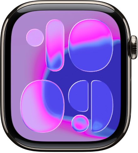 The Flow watch face showing the time in very large numbers.