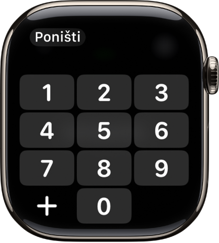 Tipkovnica u aplikaciji Telefon.