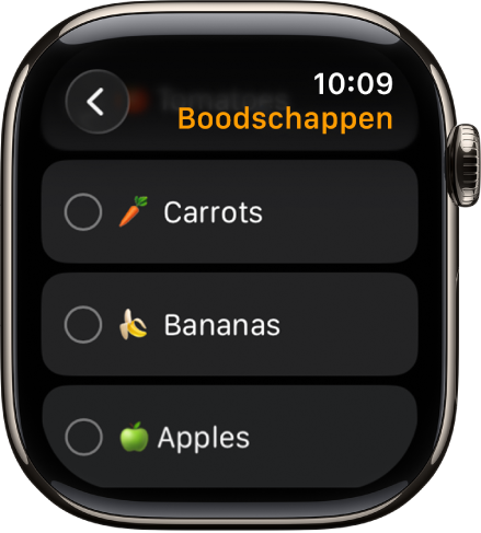 De Herinneringen-app met twee herinneringen. De herinneringen staan boven in het scherm, met daaronder de knop 'Voeg herinnering toe'.