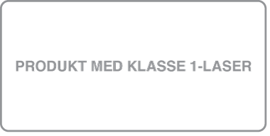 Produktsymbolet for Klasse 1-laser