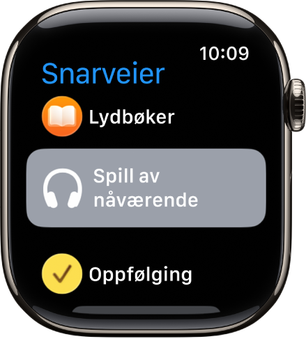 Snarveier-appen viser tre snarveier: Tidtaker for pause, Kompass og Registrer Spor tilbake.