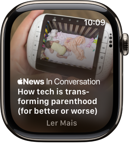 Um artigo no app News. O botão Ler Mais está na parte inferior central.