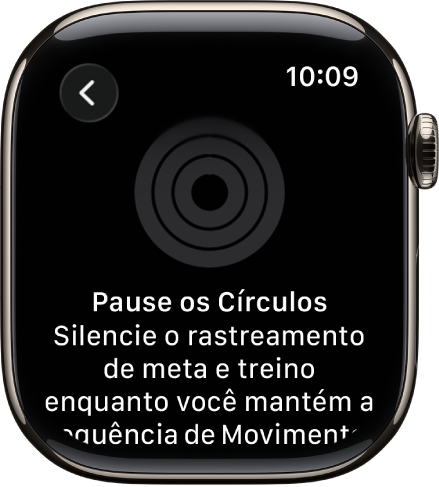 A tela Pause os Círculos.